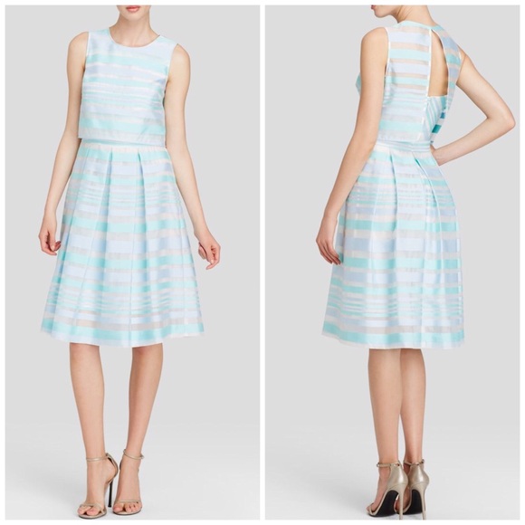 CCO❗️Cynthia Steffe Sky Blue Striped Dress - Picture 1 of 4